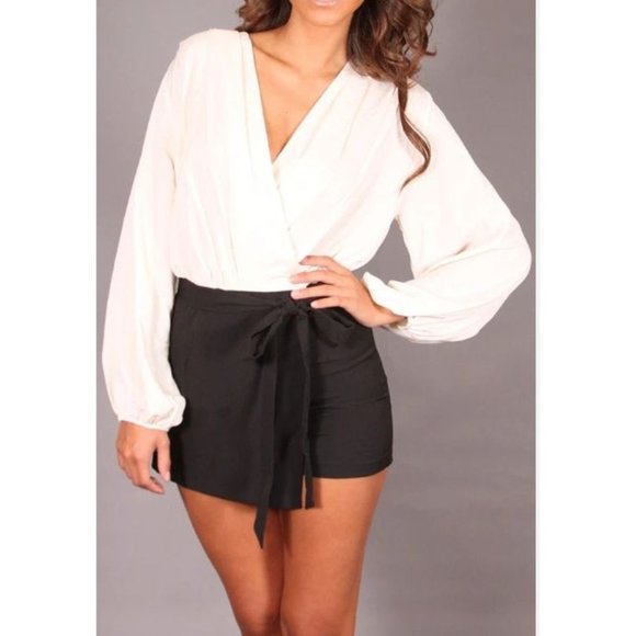 Blaque Label Blouse‎ Long Sleeve Sophia Romper Black ASO Kim Kardashian S $89 - Picture 10 of 10
